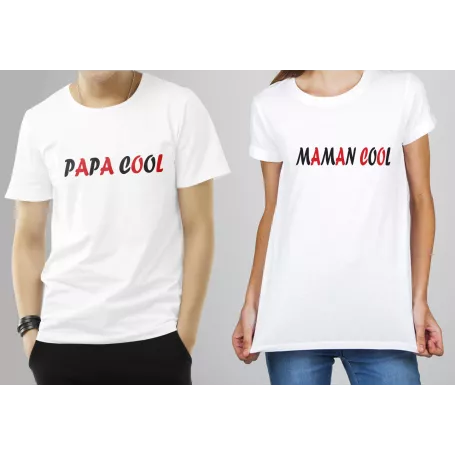 Maman et Papa Cool - Teejii - personnalisation de textiles à Verviers