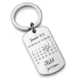 Porte clé calendrier personnalisé avec la date de votre rencontre