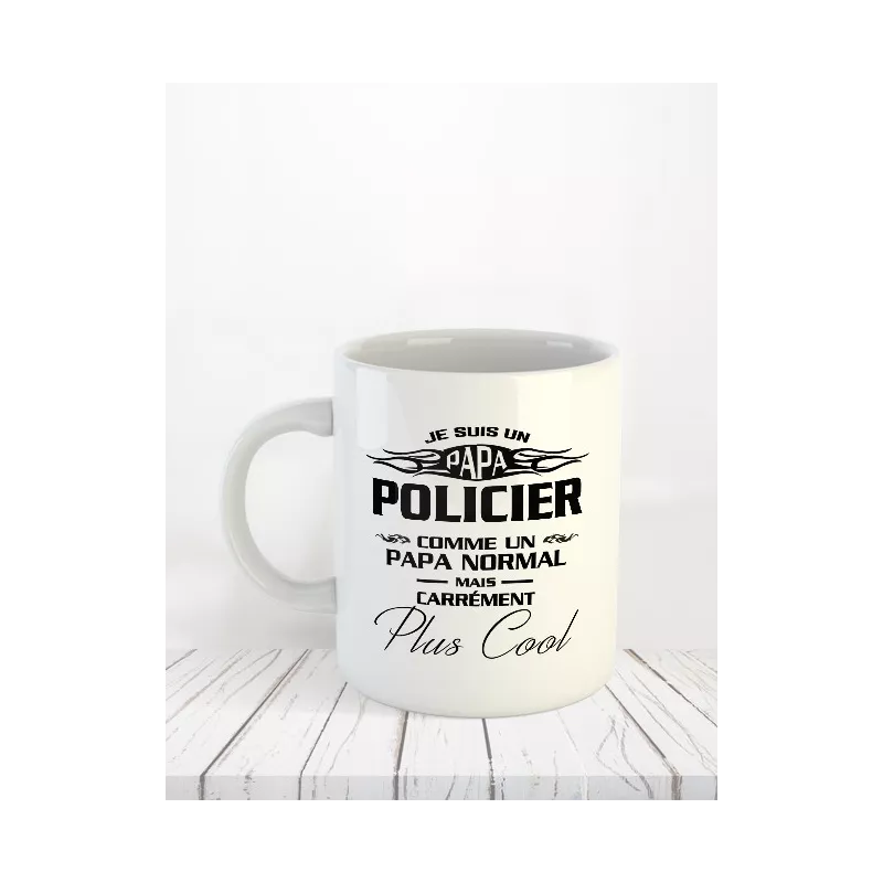 Mug Papa policier impression de mugs personnalisés Verviers