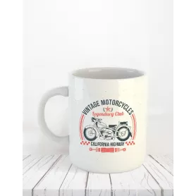 Mug moto vintage, impression de mugs personnalisés, photos, texte